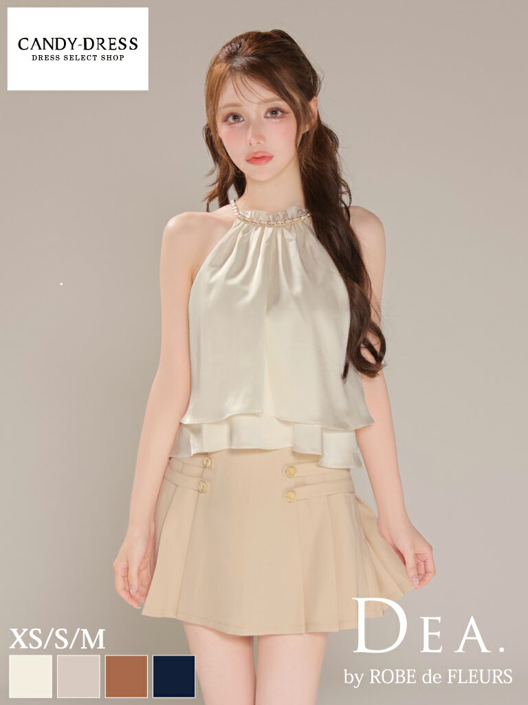 Rakuten - 【DEA. by ROBE de FLEURS/ディアバイローブドフルール】ツイル/ フリル/ アメスリ/ ブラウス/ レイヤード/ サイドプリーツ/ フレア/ セットアップ/ ミニドレス/ キャバドレス/ ワンピース [DE4216] ローブド ナイトドレス パーティー Aライン ツーピース 上品