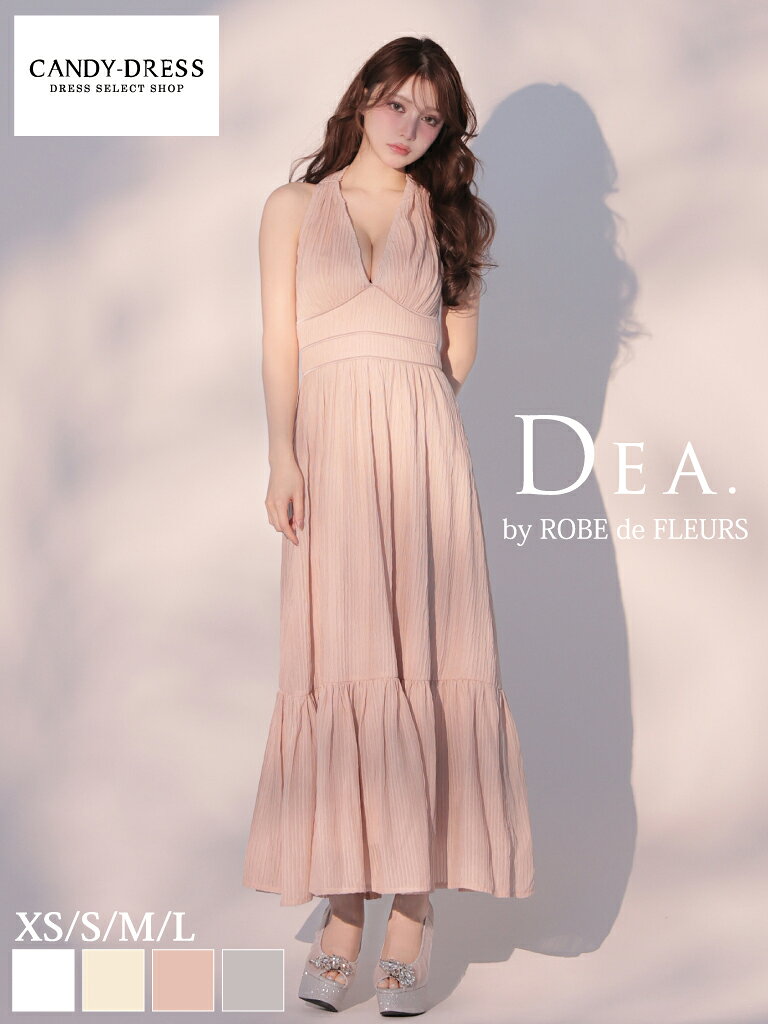 樂天商城 - 【DEA. by ROBE de FLEURS / ディアバイローブドフルール】プリーツ/ シフォン/ 切り替え/ ホルターネック/ リボン/ フレア/ ミディドレス/ ミディアムドレス/ ロングドレス/ キャバドレス/ ワンピース [DE4659] ミディアムドレス Aライン ノースリーブ マキシ