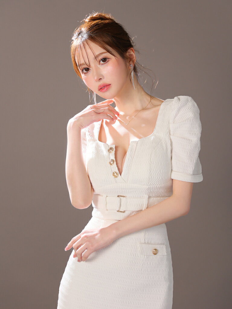 【ROBE de FLEURS Glossy / ローブドフルールグロッシー】ストレッチ/ ボタン/ パ...