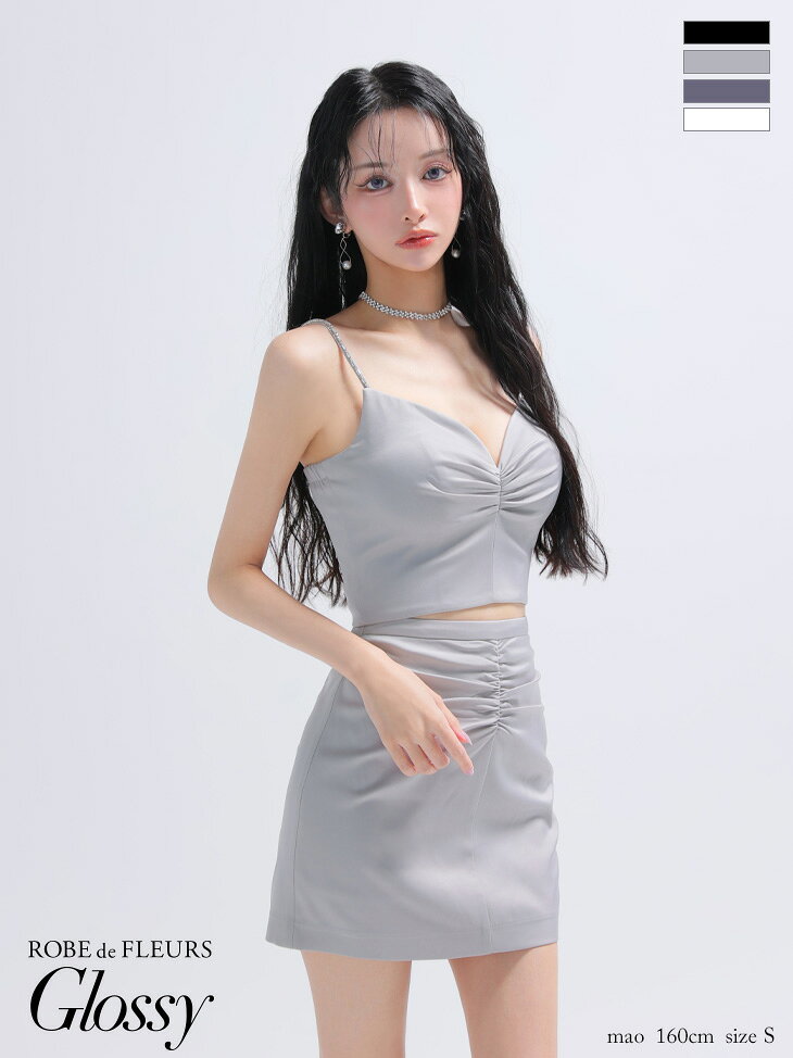 【ROBE de FLEURS Glossy / ローブドフルールグロッシー】ストレッチ/ サテン/ ギ...