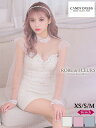 XS/S/M 送料無料 ROBE de FLEURS / ローブドフルール フラワーレース×チュール切り替えチョーカー風ハイネック長袖タイトミニドレス fm2480 キャバ キャバクラ キャバドレス カラー ワンピース ワンピ キャバ嬢 クラブ タイト ローブド 七分袖 半袖(4)