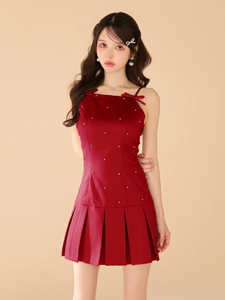 【新色追加】ROBE de FLEURS / ローブドフルール】キルティング風/ サテン/ ビジュ...