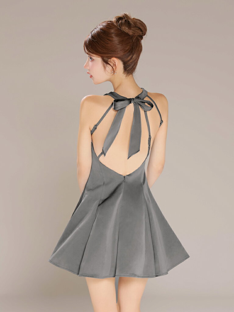 【再入荷】【ROBE de FLEURS / ローブドフルール】サテン/ ビジュー/ リボン/ ホル...