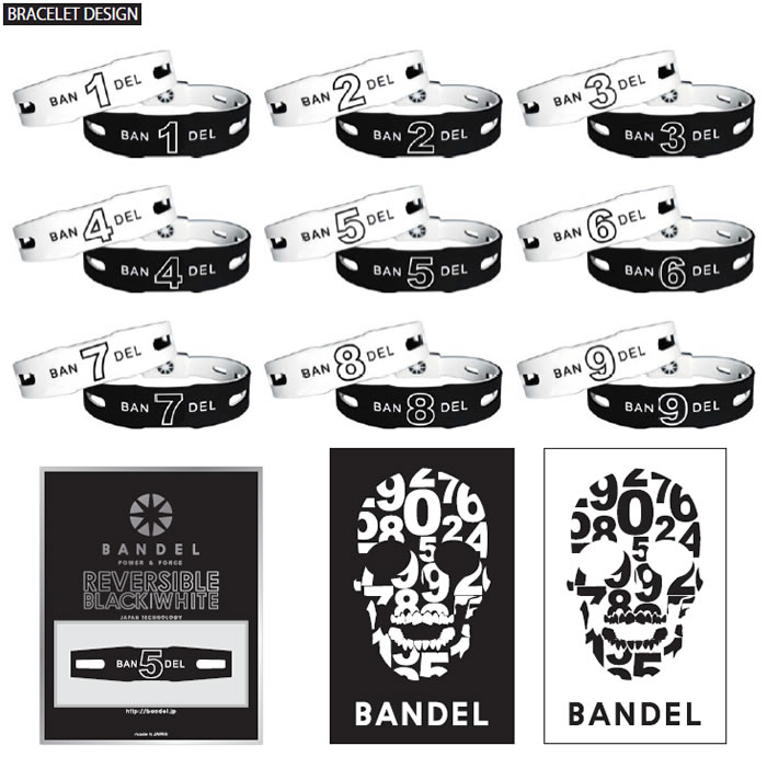 NEWバンデル ナンバーブレスレット リバーシブル【送料無料】【正規販売店】BANDEL necklace シリコン 父の日 パワーバランス 野球選手 芸能人愛用 男性 女性 シリコンブレスレッド 腕輪