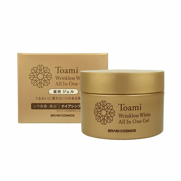 【医薬部外品】Toami(トアミ) リンクレスホワイトオールインワンジェル 100g (定形外郵便送料無料) 薬用 スキンケア 美白 シワ しみ そばかす メラニン 化粧水 美容液 ローション 乳液 ミルク クリーム パック オールインワンのサムネイル