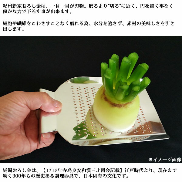 最安値HOT 紀州新家 日本製 手作り 職人 きしゅうしんけ 大根おろし 紅葉おろし おろし器 プロ愛用:キャンディコムウェア 家庭用おろし金 小サイズ 10段目立て (1〜3人用) (送料無料) 純銅製 大特価人気