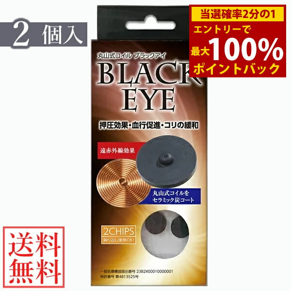 <7/4〜7/11限定★最大100%ポイントバック>≪ポイント20倍≫【一般医療機器】丸山式コイル ブラックアイ 2個 (メール便送料無料) 丸山修寛先生監修 炭コイル 電磁波 対策 防止 丸山式コイル ブラックアイ ブロック ブロッカー