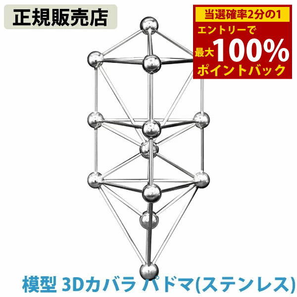 楽天キャンディコムウェア＜5/15限定★最大100％ポイントバック＞【正規販売店】模型 3Dカバラ パドマ （ステンレス） （送料無料） バッキーボール 立体 クスリエ ヒーリング カタカムナ 開運 アイテム グッズ インテリア 浄化