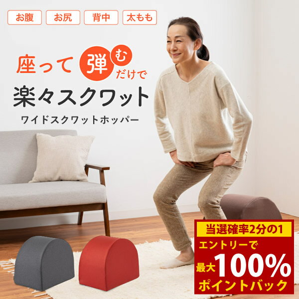 ＜11/20〜11/27限定★最大100%ポイントバック＞ワイドスクワットホッパー (送料無料) スクワット 筋トレ エクササイズ クッション 運動 ダイエット 開脚 ストレッチ ウエスト 下半身 お尻 裏もも 内もも 美姿勢