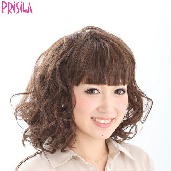 【店内P最大20倍】【在庫限りの超特価】PRISILA プリシラ ナチュカジハーフ ゆるカジウェーブボブ NJ-002ポイントウィッグ ハーフウィッグ ウィッグ