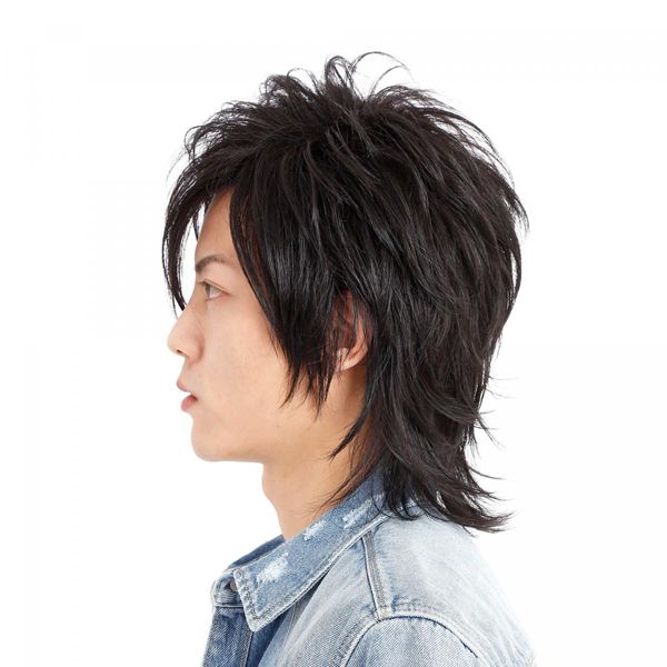 【選べるおまけ付き】ラパンドアール オム 5770 イナズマウルフ(ヴァージンブラック) (送料無料) HOMME フルウィッグ コスプレ ウィック ウイッグ メンズ