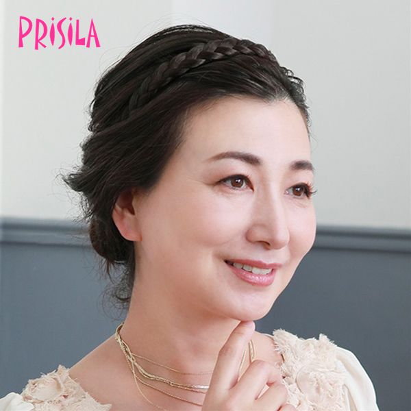 【選べるおまけ付き】プリシラ カチューシャヘアプラス【みつあみタイプ】PG-10耐熱 (送料無料) PRISILA ハーフウィッグ コスプレ ウィック ウイッグ