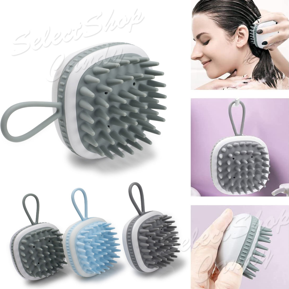 シャンプーブラシ シリコン スカルプ メンズ レディース 頭皮マッサージ お風呂 マッサージャー 頭皮ケア マッサージ 洗浄 頭皮 洗髪 地肌 ブラシ LRZ-...