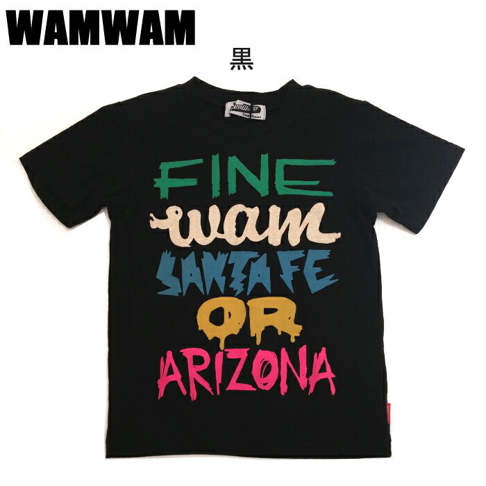 樂天商城 - ワムワム（WAMWAM)ワムワムロゴTシャツ（ブラック・120）