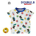 【30％OFFセール】DOUBLE.B【ダブルB】SURFハイビスカス半袖Tシャツ（白）（80センチ90センチ）