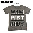 ワムワム(WAMWAM)メタルロゴ半袖Tシャツ(チャコール)(120cm・130cm)男の子・キッズ・子供服