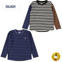 【30％OFFセール】ディラッシュ/DILASH/先染めボーダーあったか長袖Tシャツ〔80cm-150cm)(男の子・女の子）