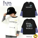 ファーム シシュノン/Si Shu Non/ FARM/袖切り替え重ね着風ロンT/長袖Tシャツ（150cm 160cm)男の子 子供服 ジュニアサイズ ジュニアファッション BOYS