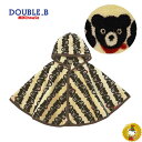 30%OFFセール ダブルB〔DOUBLE.B〕お顔総柄ふわふわフリース マント ポンチョ(F/70cm-90cm)(アイボリー)ベビー(ミキハウス正規販売店)