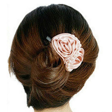 [送料無料][色不問]〔バレッタ：髪飾り：S字型〕アクセサリー レディース エレガント オシャレ 花 パール 大人気 普段使い(色不問)