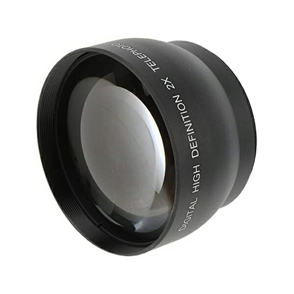 ★[送料無料] 2.0倍 テレコンレンズ 望遠レンズ 高透過 多層コート 焦点距離拡大 デジタル一眼 ビデオカメラ 対応 各種フィルター径 企業 学校 備品