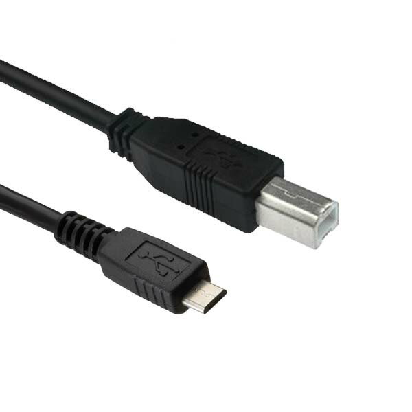 [送料無料]スマホからプリンターに有線で印刷したい!MicroUSB-USB[B]OTGケーブル スマホやAndroidタブレットなどに使用されるMicroUSBとプリンタなどに使用されるUSB(Bオス)を接続するデジタル変換OTGケーブル Micro-USBケーブル [B - MicroB] シンクロナイザー[約2m]