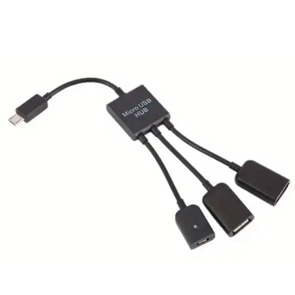 [送料無料]USB Type-C OTGケーブル 2ポート(USBメスx2 microUSBメスx1) ハブアダプター USB 3.1 Type C ハブ - USB 2.0ポート HUB Androidスマートフォンタブレットなど用 充電 データ同期 ファイル転送