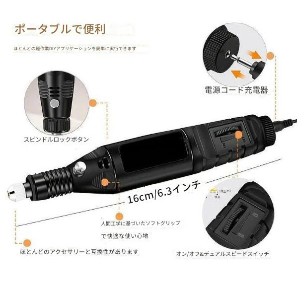 [送料無料] 電動ミニルーター セット USB...の紹介画像3
