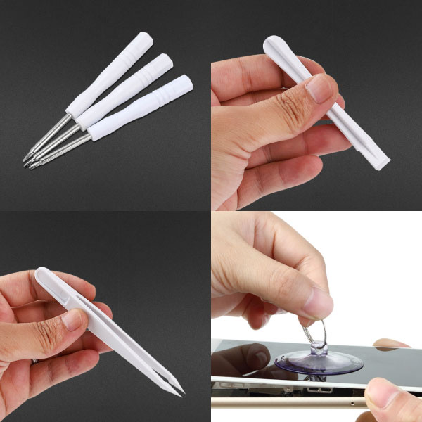 [送料無料] 修理工具 8点セット iPhone スマホ ゲーム機 分解 修理 特殊ネジ ドライバー 星型 Y字 吸盤 ピック ピンセット メンテナンス ツール 単品