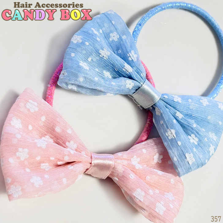 ヘアゴム ヘアーポニー ヘアーアクセサリー 髪飾り かわいい おしゃれ 大きめ 大人っぽい ラメゴム 花柄 ピンク ブルー 入園式 卒園式 入学式 卒業式