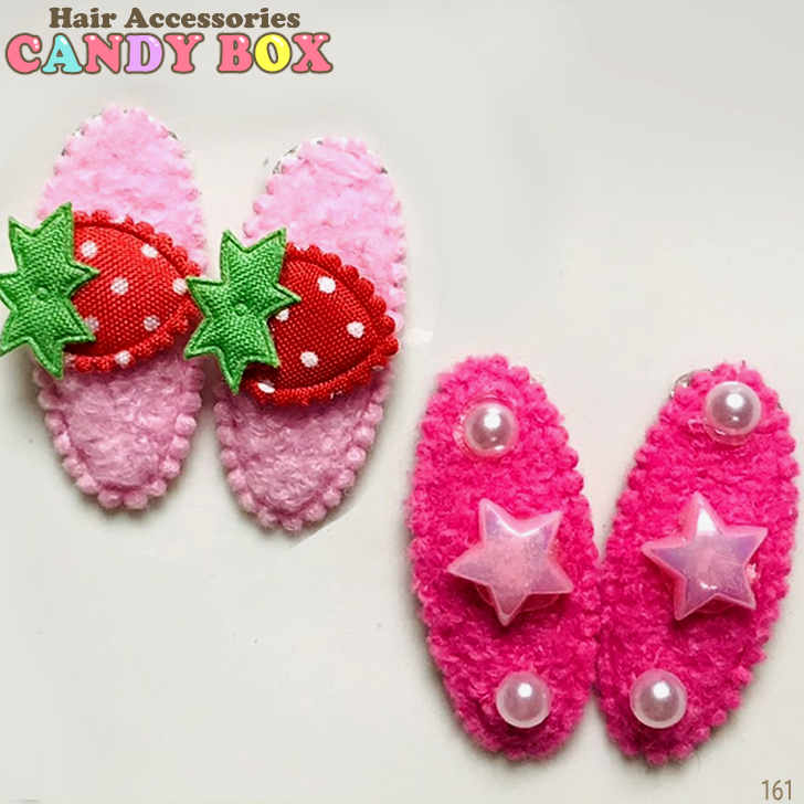 送料無料 ヘアピン ピン パッチンピン 飾りピン ヘアアクセサリ 髪飾り かわいい おしゃれ キッズ 子供用 カバーピン いちご 星 ぷくぷく ベビー 小さめ ピンク ローズ 春 オールシーズン カラフル