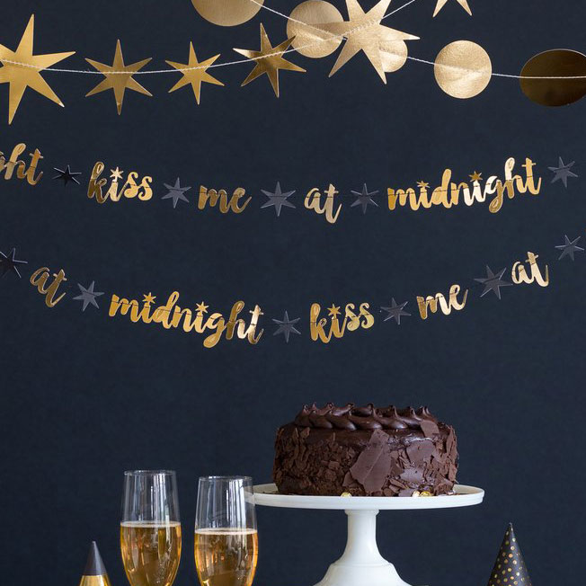 �����ڡ���My Mind's Eye��NEW YEAR'S EVE KISS ME AT MIDNIGHT BANNER �������� �������