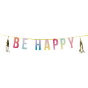 ロンドンから届いた【Talking Tables】BE HAPPY タッセル付きメッセージガーランド