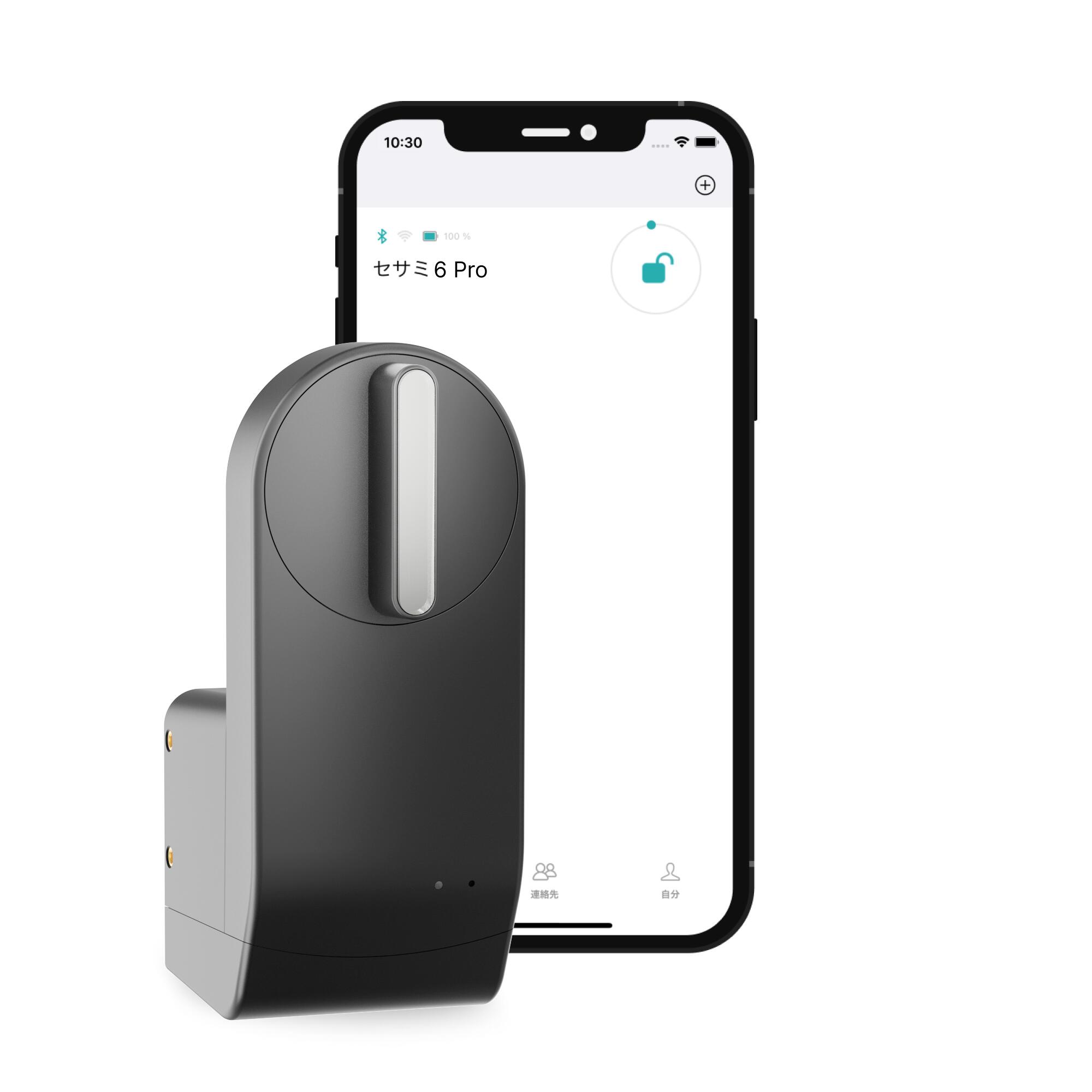 セサミ6プロ SESAME6Pro スマートロック lock 100万回でも壊れないブラシレスモーター搭載、業界唯一。超静音 玄関 後付け ロック 工事不要 Alexa/Google Assistant/Siri/Apple Watch対応 鍵 後付け セキュリティ スマートキー CANDY HOUSE