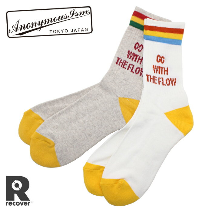 ANONYMOUSISM アノニマスイズム ソックス メンズ recover G.W.T.F パイルスリークォーター 日本製 靴下..