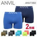 ANVIL アンビル 2枚組 ボクサーパンツ メンズ シームレス 下着 ANV73B2