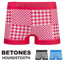 BETONES ビトーンズ ボクサーパンツ メンズ HOUNDSTOOTH シームレス フリーサイズ 下着 STOH001