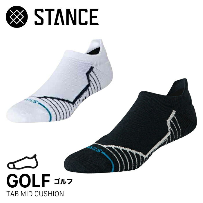 【新作】 STANCE スタンス ゴルフ ソックス GOLF MID TAB ショート メンズ 男性 靴下(4.0)