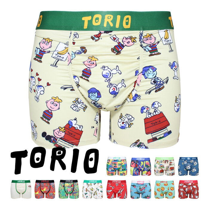 TORIO トリオ ボクサーパンツ トイレットグラフィティ白黒 メンズ ポケット付き 下着 2501011