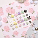 【セルフプロデュース】パステル カラーフラワー パーツ 2ヶ入 (6 color) メタルパーツ ネイル材料 ネイルアート ジェルネイル ネイルアート用品 セルフネイル デコパーツ ネイルクリスタル ネイルストーン ジェルネイルデコ(4)