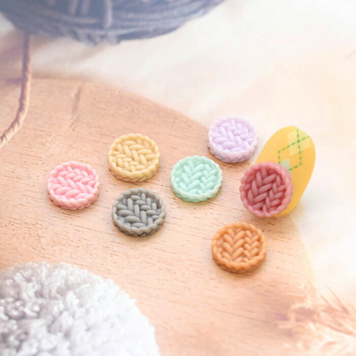 【セルフプロデュース】ニットボタン ベーシック (7 color) 2pcs
