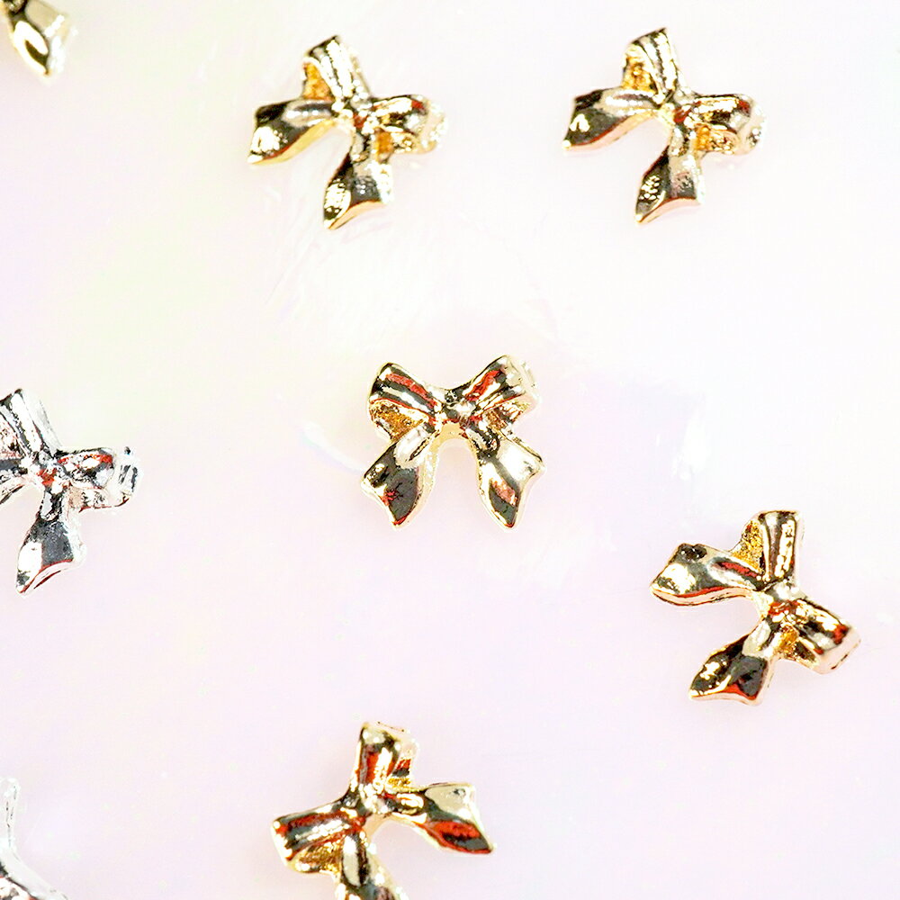 メタルミニテールリボンパーツ 5個入り セット ネイル晋州女性らしいネイル 韓国ネイル 晋州ネイルアート