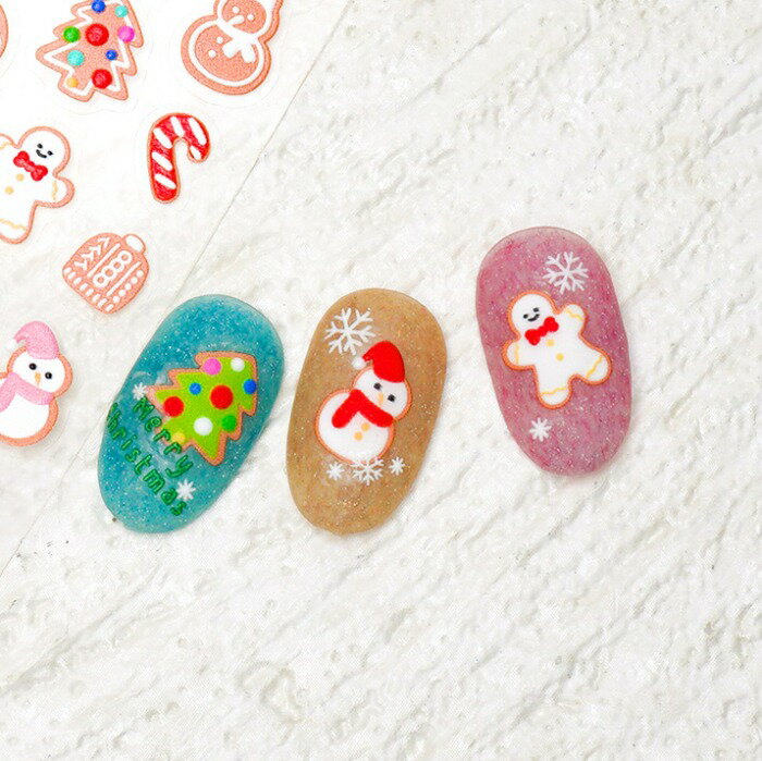 クリスマスクッキーステッカー ネイルシール ジェルネイル ネイルアート材料 韓国ネイル 簡単なネイル