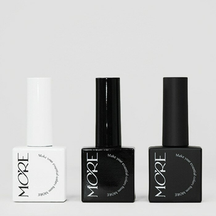 [単品] モアジェルエッセンシャルホワイト＆ブラック＆ブラックシロップ マグネットジェル ネイル シロップジェル グリッタージェル セルフネイル