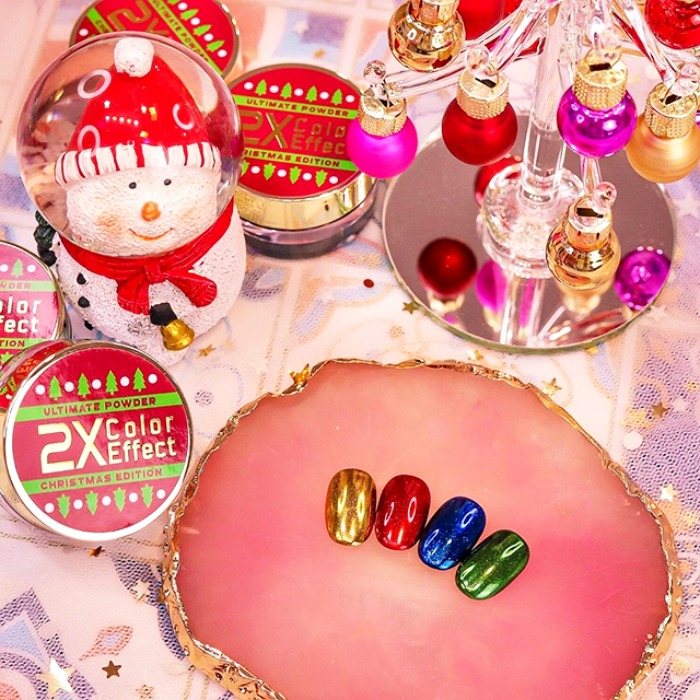 2X アルティメイト パウダー クリスマスシリーズ (4色) ネイルパーツ デコパーツ ネイルアート 韓国ネイル