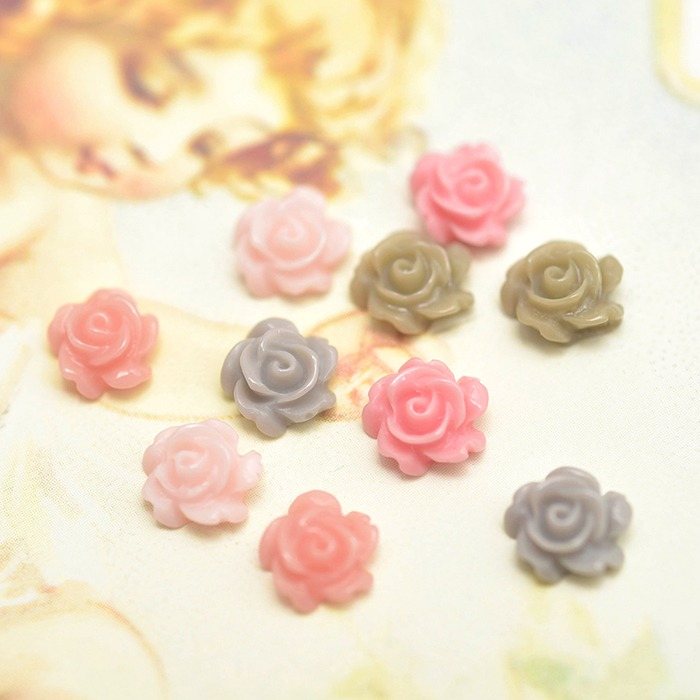 ミニミ ローズパーツ (5 color) 2ヶ入 ネイルパーツ デコパーツ ネイルアート 韓国...