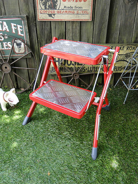 ダルトン フォールディング2ステップスラダー (レッド) アメリカン雑貨 アメリカ雑貨 グッズ おしゃれ かっこいい ガレージ雑貨 ガレージング雑貨 脚立 ハシ...