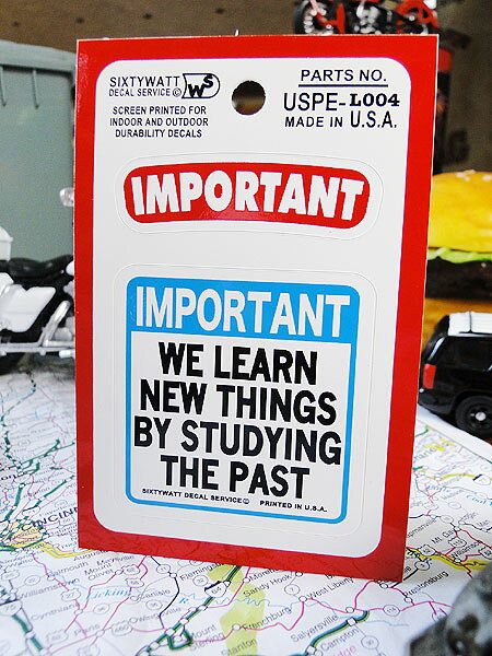 警告コトワザステッカー （重要/故きを温ねて新しきを知る） アメリカン雑貨 アメリカ雑貨 グッズ