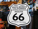 ルート66　終点　U.S.ヘヴィースチールサイン　（カリフォルニア州サンタモニカ）