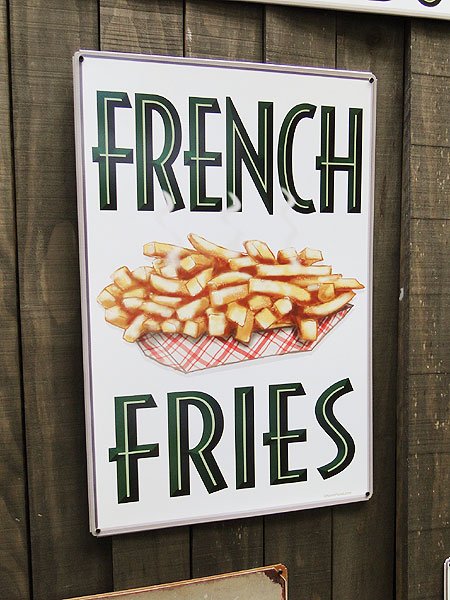 ハンバーガーショップシリーズ U.S.ヘヴィースチールサイン （フライドポテト/Lサイズ） 看板 アメリカン雑貨 アメリカ雑貨 グッズ